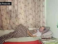 the latina caregiver takes care of the naughty old man at home