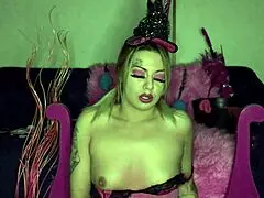 Elaina Cosplays Wandering Witch with Dildo