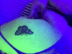 Redfantasies Freebies with Long Night of BJ in Slutty Blue Net Outfit