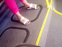 Mature Candid Foot Play: Hidden Ass and Feet Tease.