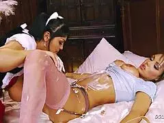 Food fetish lesbian sex with big boobs jasmine black and leila bee