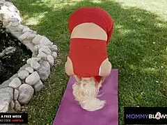 Hot Big Tittied Blonde Yoga Student Squirts After Blowjob
