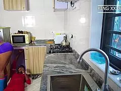 Plumber's Big Black Cock Teases My Shaved Pussy In Bent Over Position