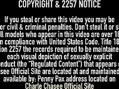 Busty Charlee Chase Rubs Clit With Dildo In Pussy