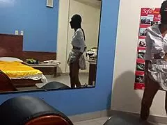 Latina brunette touches herself