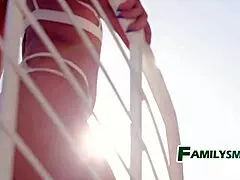 hey, my stepmom’s helping me film a steamy video with my girlfriend pov