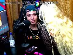 Ruan couldn't resist grabbing andressa sanchez's delicious tits and ass in sheer red