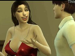 My busty stepmom catches me masturbating at the computer, scolds me, then takes my virginity while dad’s at work.