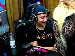 Ruan couldn't resist grabbing andressa sanchez's delicious tits and ass in sheer red