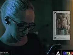 busty beauty christina shine in lingerie, playing with her tits and pussy all by herself.