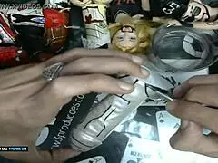 i'm finishing painting that little 18+ grey alien with my dildo art business