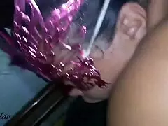 Intensely taking cum from blowjob, deepthroat, and anal with big tits and hairy pussy