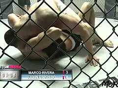 Brunette model deepthroats monster cock in garage