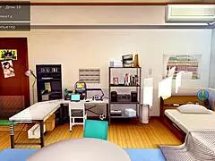 Horny tutor rides rough in gameplay scene