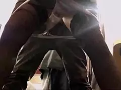 man, that french amateur in black satin dress and stockings gets pounded doggystyle with dirty talk!