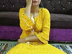 Feeling overwhelmed as beautiful Indian bhabi forces devar into wild sex.