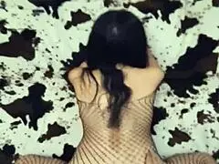 wife feels intense pleasure during anal in stockings