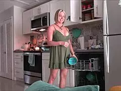 Step Mom Brianna Beach Tests Daughter’s Tinder Date Alex Adams with Blowjob