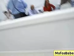 Hey, check out sasha pearl getting pounded by parker's huge dick in the office!