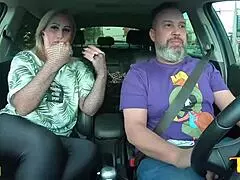 Andressa Sanchez goes wild, stripping naked in car with pedestrians