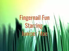 Juniper mae enjoys fingernail fun with tattoos.