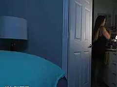 does the stepson overcome thunder trauma by fucking his blonde stepmother's shaved pussy in 4k?