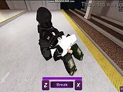 Whoreblox Game's Gangbang Moment: Intense Banging Leading To Cumshot