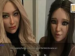 the brunette girlfriend discovers john's secret in this hentai adventure