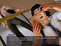 Ázijská MILF nevlastná mama v koži ukazuje veľký zadok na balkóne