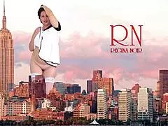 wow, a giant lady walks around the city without panties, she's as tall as king kong, amazing giantess show 2