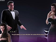 継母が彼の巨乳ミルフ友達をベッドで犯してるのを見かけて、その10インチチンポを欲しがる！