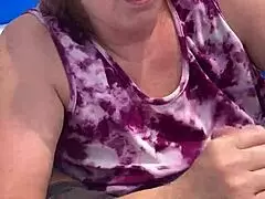 Watch this milf deliver an explosive outdoor blowjob with her big natural tits!