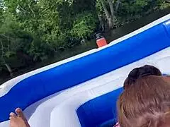 Watch this milf deliver an explosive outdoor blowjob with her big natural tits!