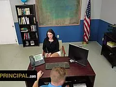 Perv Principal - Thick Hot Stepmom With Huge Natural Tits Alexa Payne Gets Her Girl Out Of Trouble