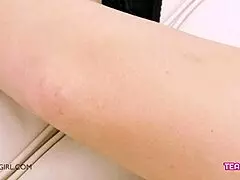 Super hot blonde teen in casting interview