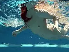 Check out Nicole, the skinny Russian milf with perfect ass and pointy nipples in bikini, smoking seductively.