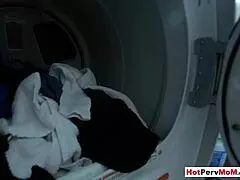 Classy Brunette Stepmom In Lingerie Gives Pro Handjob To Stepson