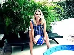 Busty blonde vicky vette in outdoor scene