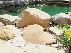 Gorgeous Slim Playboy Model Stripteasing Outdoor with Shaved Tight Pussy