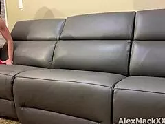 white boy pounds hot brunette's bubble butt backstage in lingerie