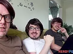 British Milf Feels Passion Sucking Nerd's Cock for First Time