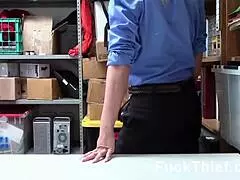 guy caught stealing ends up under female officer's strict control at work.