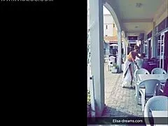 Milf amateurs flashing nude in public at Cap d'Agde