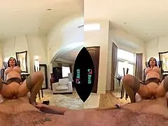 Vrhush busty milf nikki benz poses in lingerie