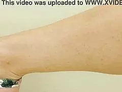 super cute teen on the sofa, daddy's massage leads to anal and swallowing