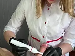 Russian master Sugarnadya trims penis before sudden ejaculation