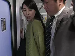 Watch this mature Asian wife on a train, groped and humiliated, squirting outdoors in public.