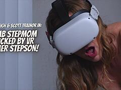 Naiv mostohaanya bedől a mostohafiú VR játék trükkjének. Teljes 4K baszás most indul!