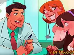 First Time at the Gynecologist: Excited Young Woman with Handsome Doctor