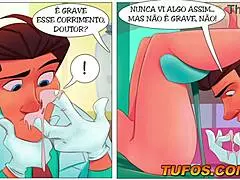 First Time at the Gynecologist: Excited Young Woman with Handsome Doctor